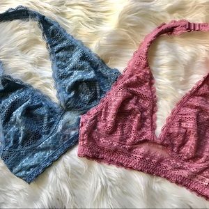 VS Lace Halter Bralettes